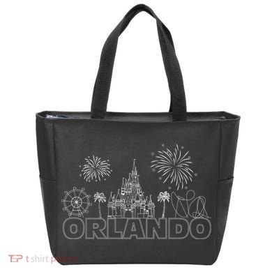Orlando Florida Retroactive Skyline Tote Bag