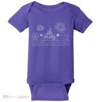 Orlando Florida Retroactive Skyline Baby Bodysuit thumb 0