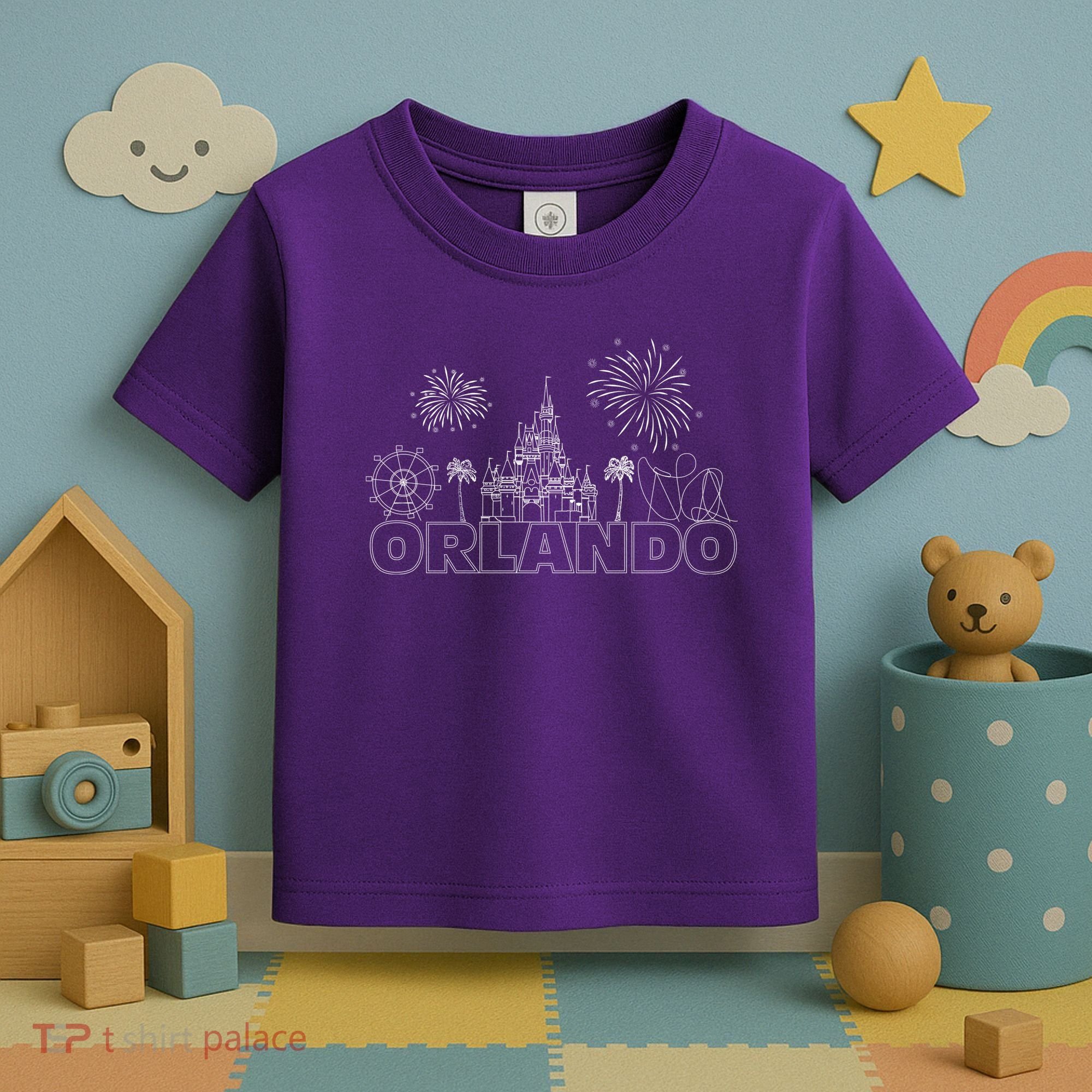 Orlando Florida Retroactive Skyline Toddler T-Shirt