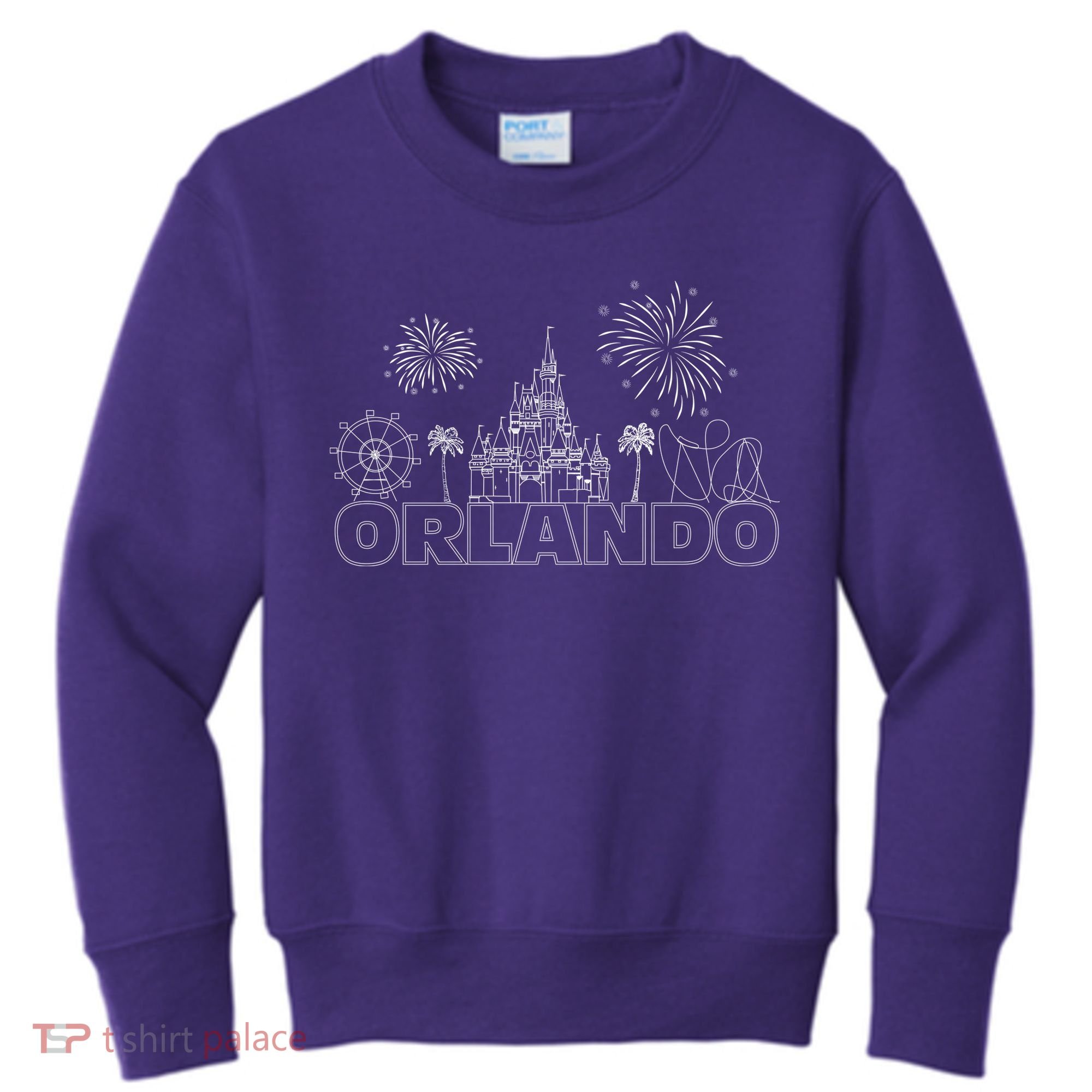 Orlando Florida Retroactive Skyline Kids Sweatshirt
