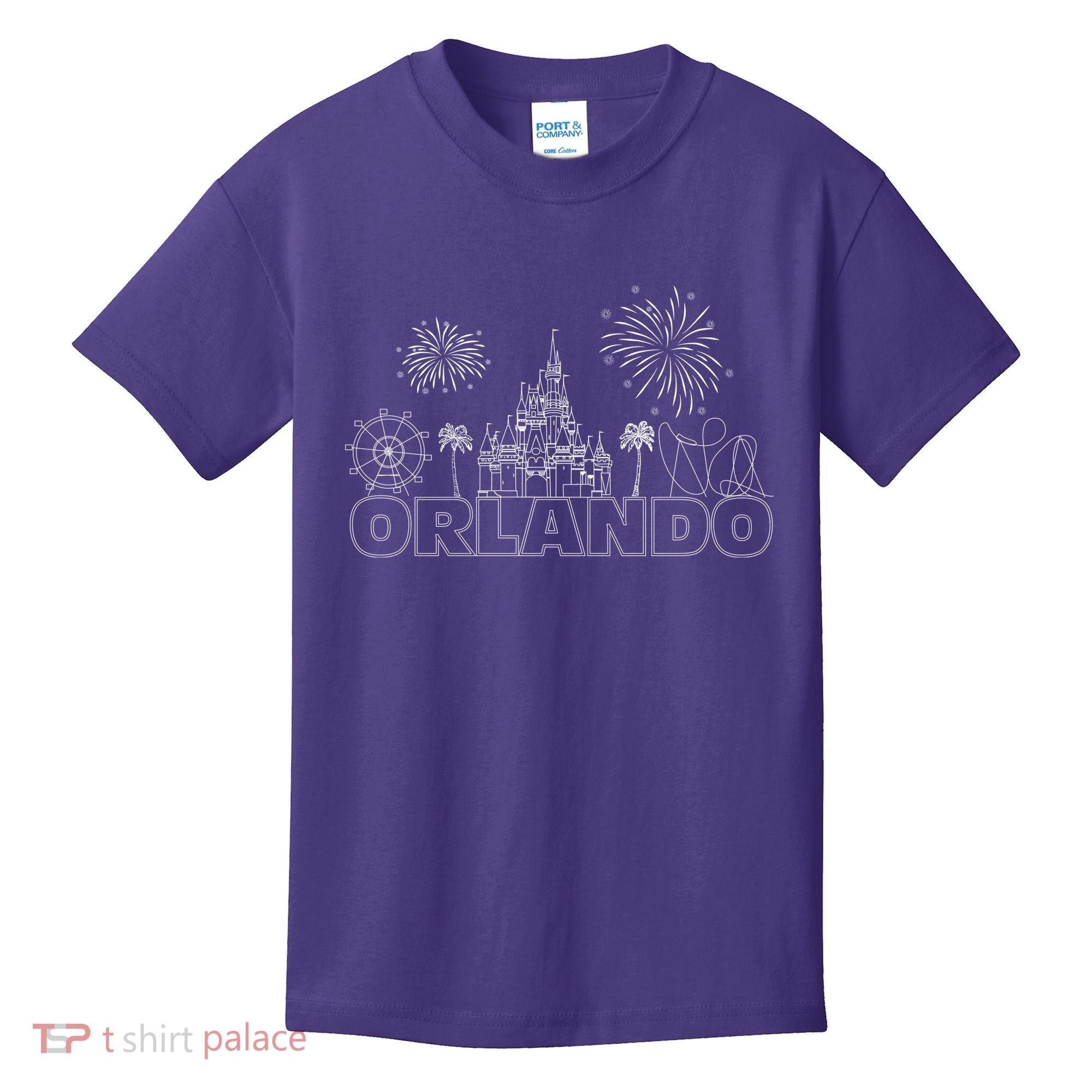 Orlando Florida Retroactive Skyline Kids T-Shirt