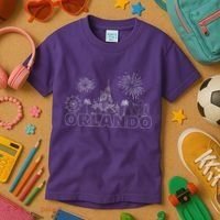 Orlando Florida Retroactive Skyline Kids T-Shirt thumb 3