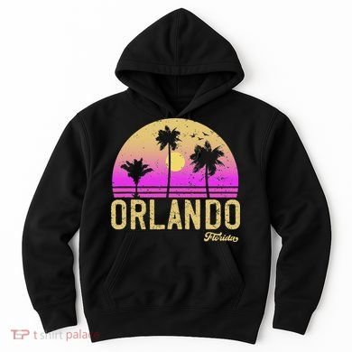 Orlando Florida Retro Vintage Sunset Hoodie