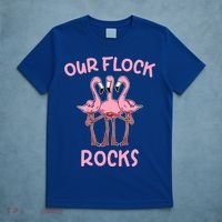 Our Flock Rocks Flamingo Matching Family Vacation Group Gift T-Shirt thumb 5