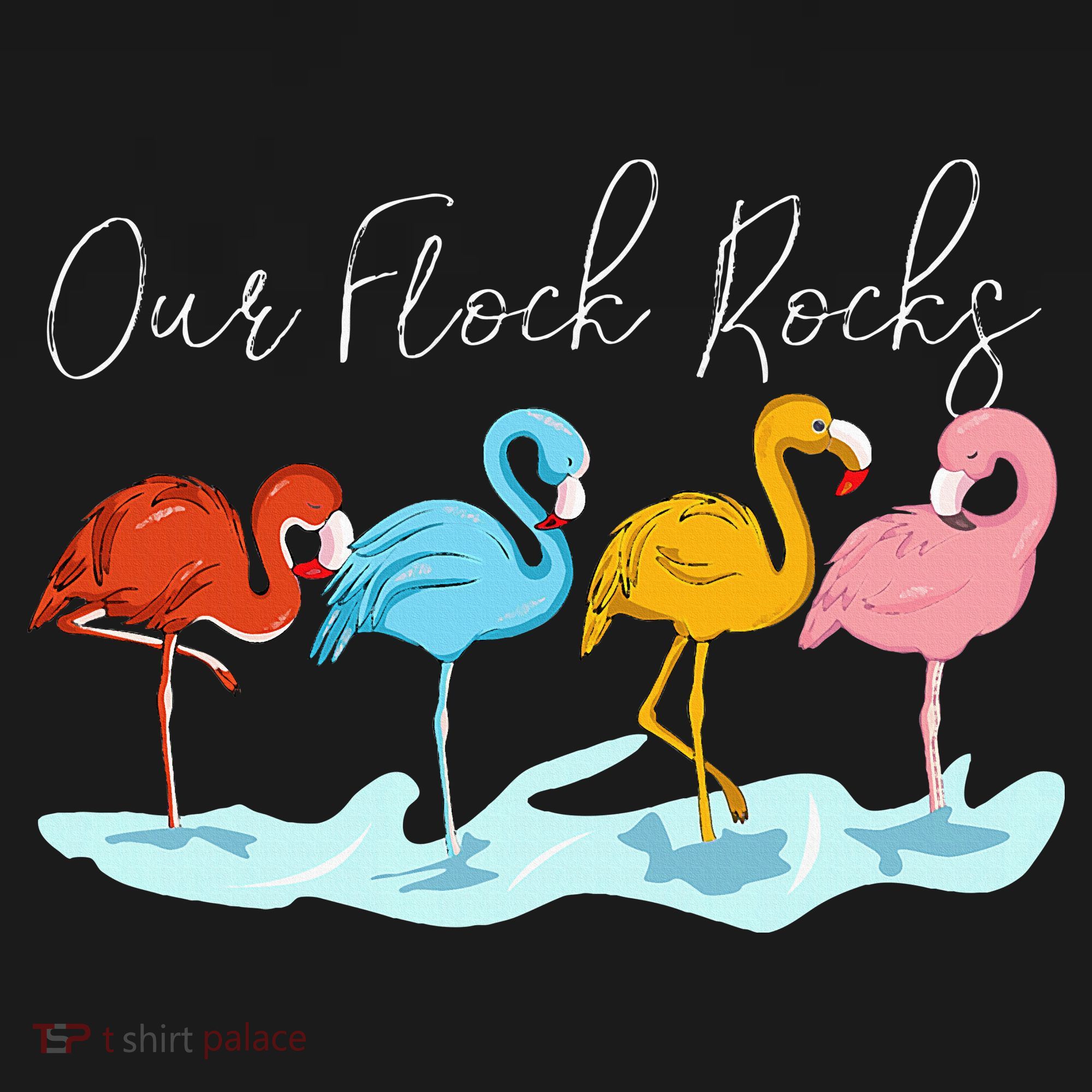 Our Flock Rocks Flamingos Lover Family Apron