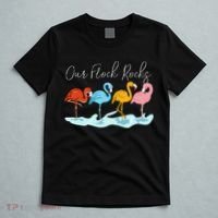 Our Flock Rocks Flamingos Lover Family T-Shirt thumb 5