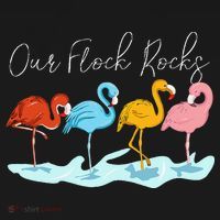 Our Flock Rocks Flamingos Lover Family Mousepad thumb 1