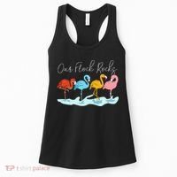 Our Flock Rocks Flamingos Lover Family Women's Tank Top thumb 0