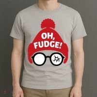 Oh Fudge Santa Hat Christmas Story Family Christmas T-Shirt thumb 3