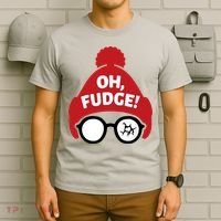 Oh Fudge Santa Hat Christmas Story Family Christmas T-Shirt thumb 6