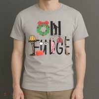 Oh Fudge Santa Hat Christmas Story Family Christmas T-Shirt thumb 3
