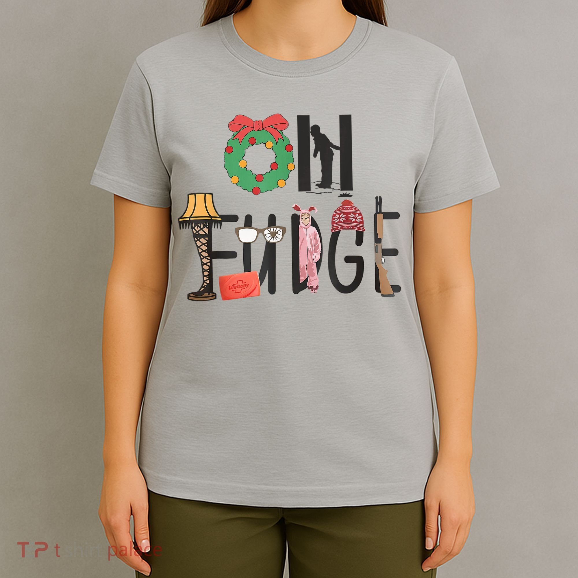 Oh Fudge Santa Hat Christmas Story Family Christmas T-Shirt
