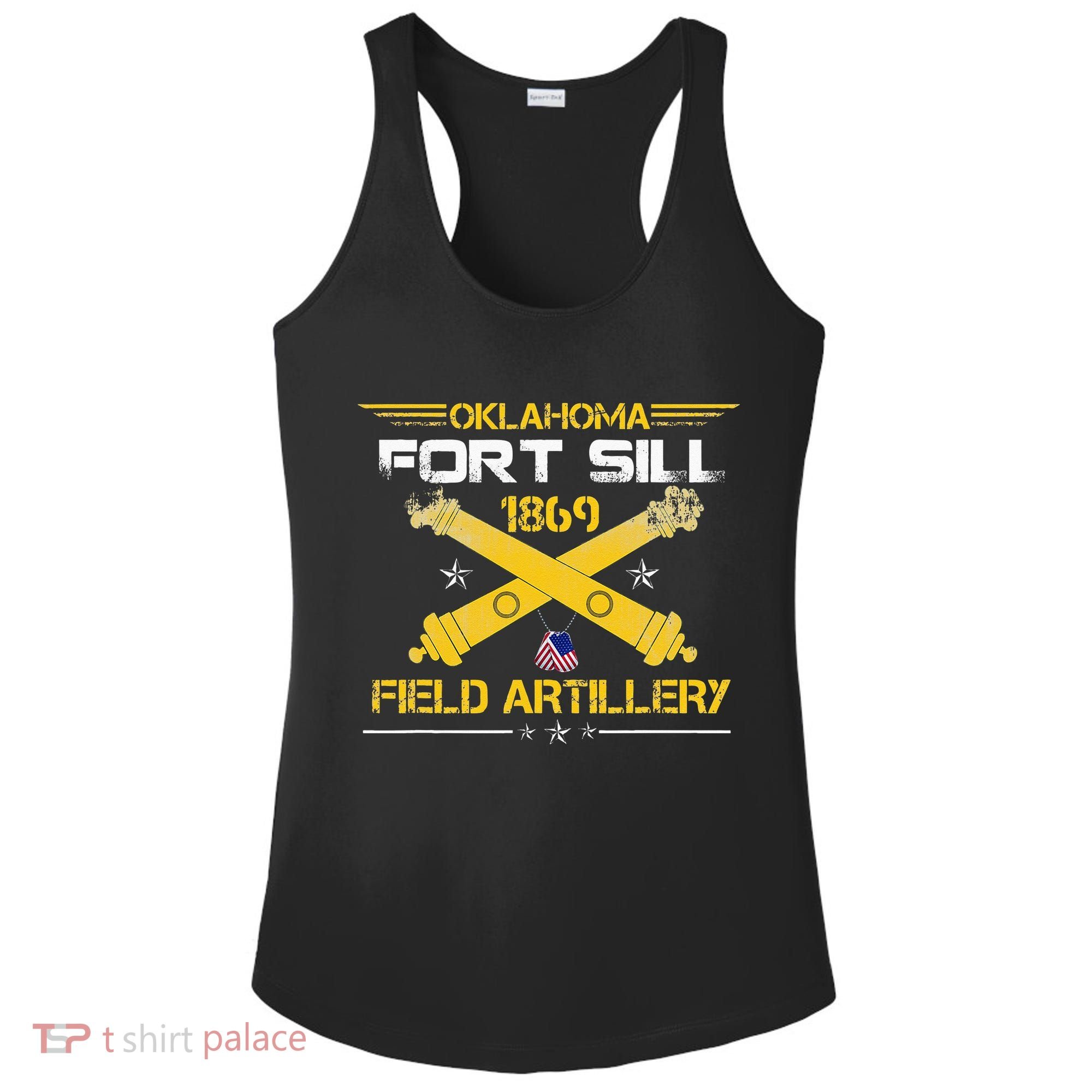OKLAHOMA FORT SILL 1869 FIELD ARTILLERY Ladies PosiCharge Competitor Racerback Tank