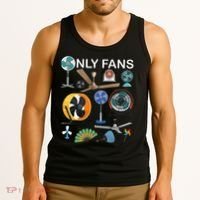 Only Fan Set Funny Ventilators And Fans Tank Top thumb 3