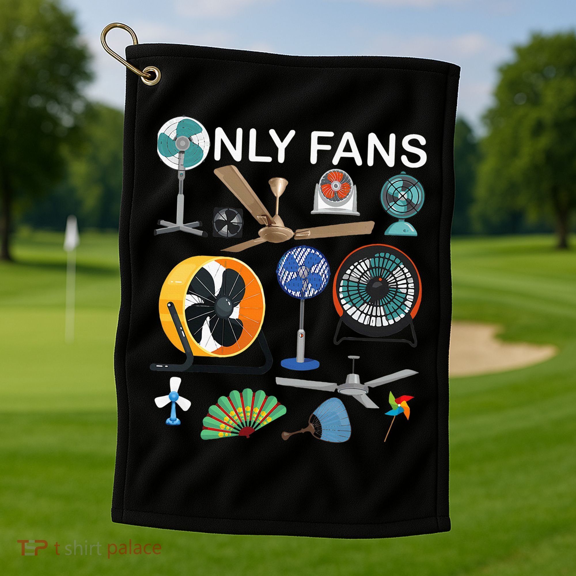 Only Fan Set Funny Ventilators And Fans Golf Towel