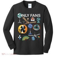 Only Fan Set Funny Ventilators And Fans Kids Long Sleeve Shirt thumb 0