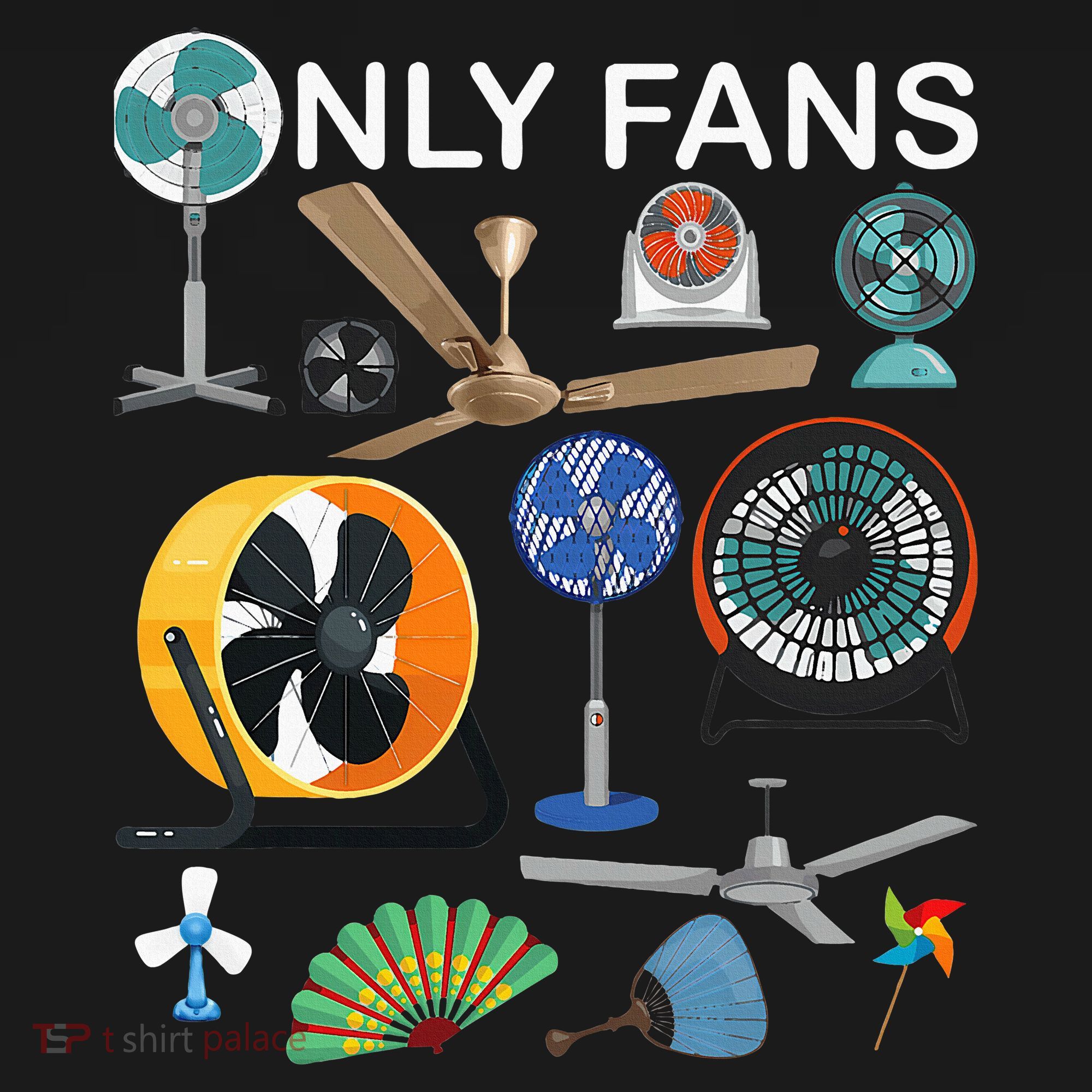 Only Fan Set Funny Ventilators And Fans Kids Long Sleeve Shirt