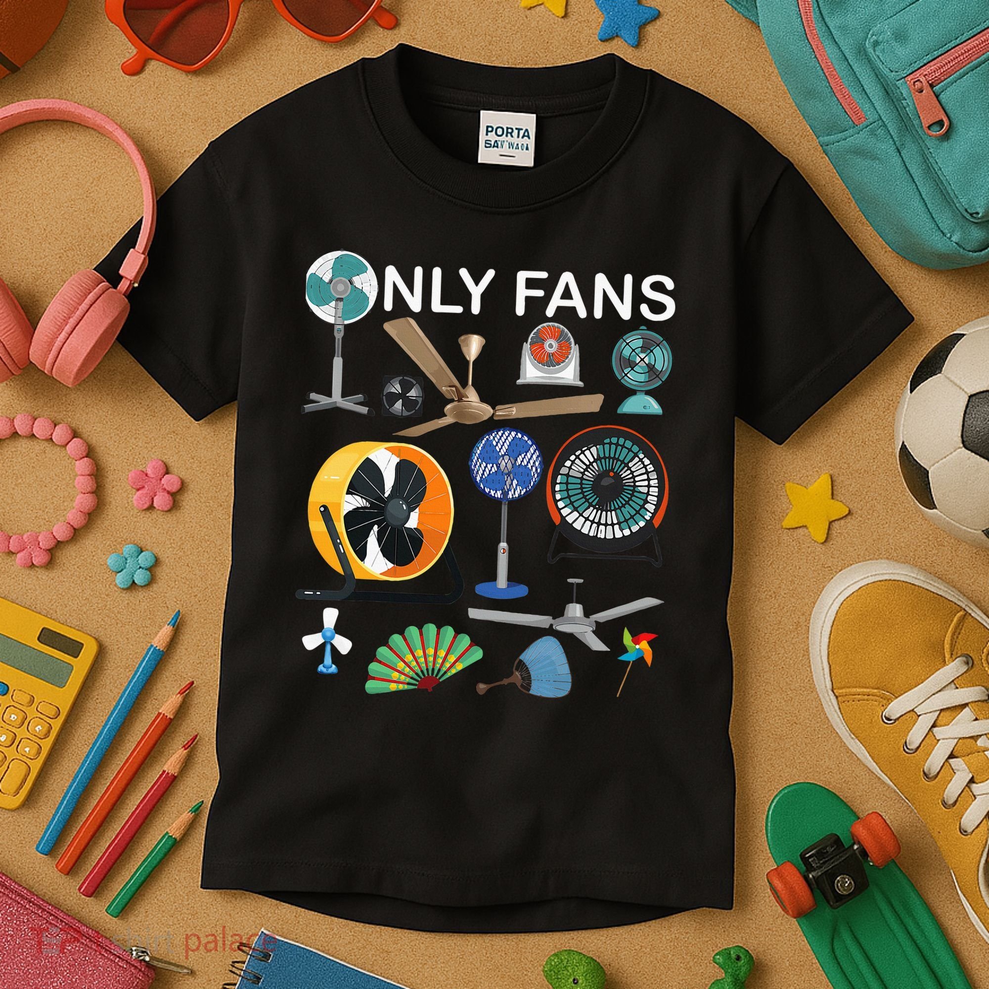 Only Fan Set Funny Ventilators And Fans Kids T-Shirt