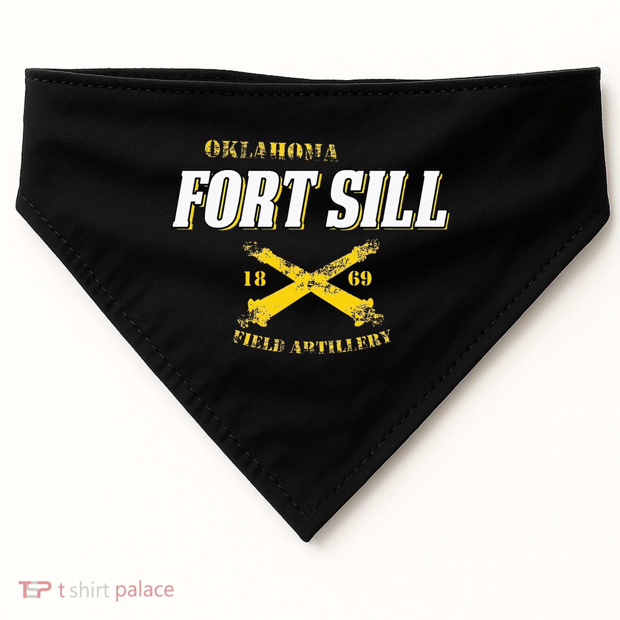 Oklahoma Fort Sill 1869 Field Artillery USA-Made Doggie Bandana