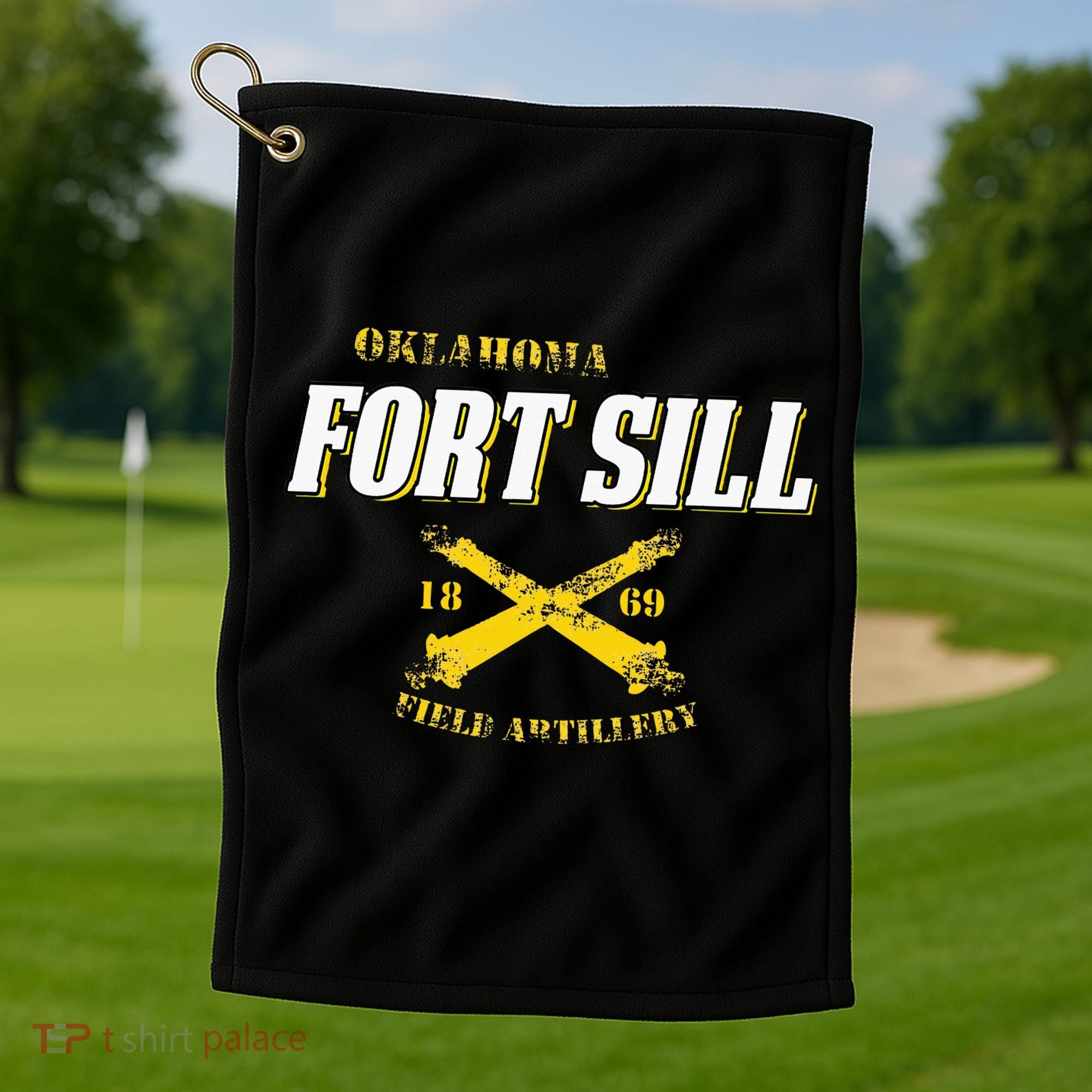 Oklahoma Fort Sill 1869 Field Artillery Golf Towel