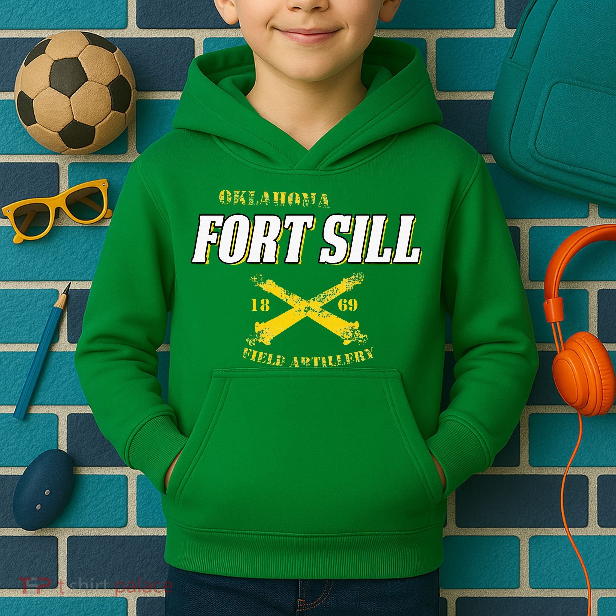 Oklahoma Fort Sill 1869 Field Artillery Kids Hoodie