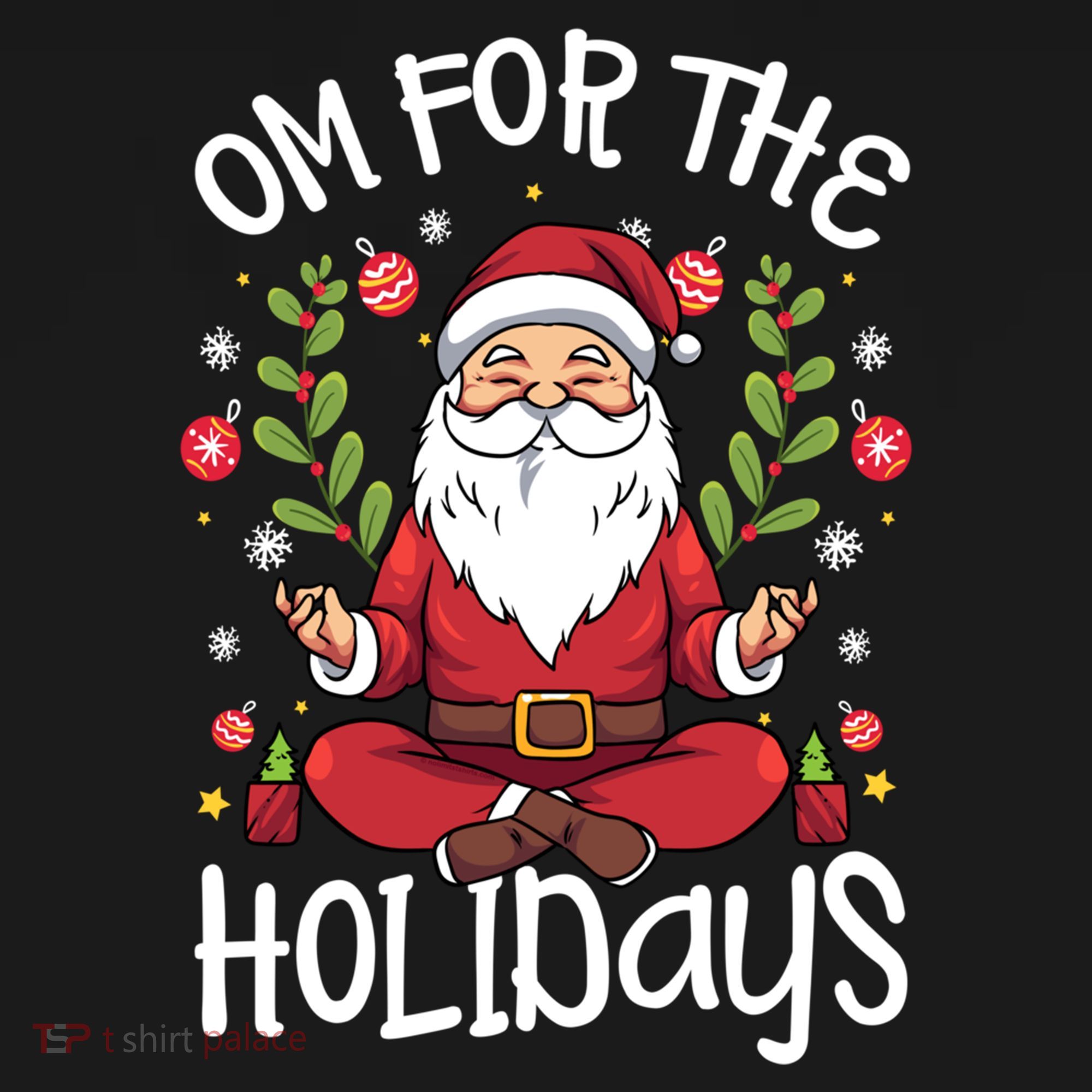 Om For The Holidays Santa In Lotus Pose Santa Yoga Meaningful Gift Women's Hoodie