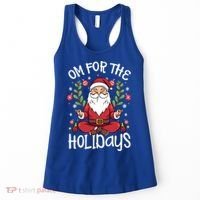 Om For The Holidays Santa In Lotus Pose Santa Yoga Meaningful Gift Women's Tank Top thumb 0