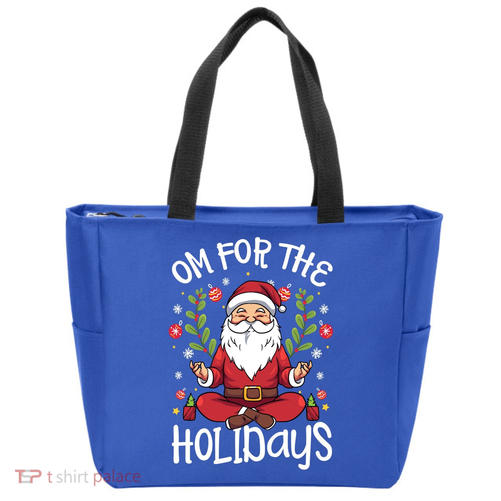 Om For The Holidays Santa In Lotus Pose Santa Yoga Meaningful Gift Tote Bag