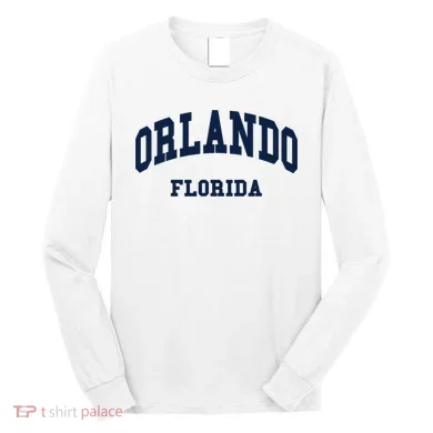 ORLANDO Florida Throwback Design Long Sleeve Shirt