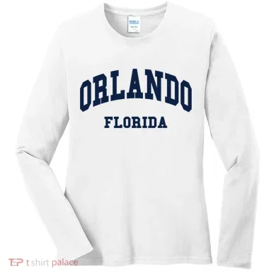 ORLANDO Florida Throwback Design Women's Long Sleeve Shirt