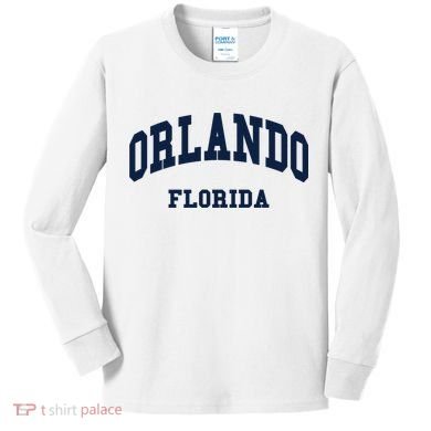 ORLANDO Florida Throwback Design Kids Long Sleeve Shirt