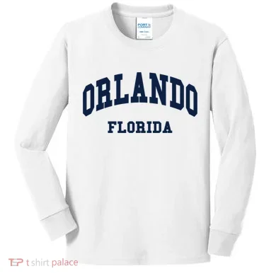 ORLANDO Florida Throwback Design Kids Long Sleeve Shirt