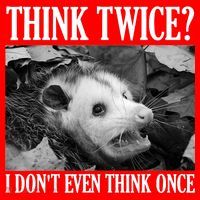 Opossum Funny Think Twice I Don't Even Think Once Possum Santa Hat thumb 1