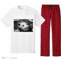 Opossum Funny Think Twice I Don't Even Think Once Possum Pajama Set thumb 0