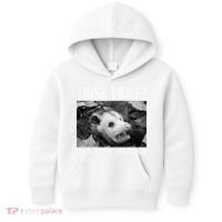 Opossum Funny Think Twice I Don't Even Think Once Possum Kids Hoodie thumb 0