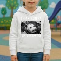 Opossum Funny Think Twice I Don't Even Think Once Possum Kids Hoodie thumb 3