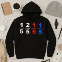 One Fifth Two Fifth Red Fifth Blue Fifth Funny Math Humor Hoodie thumb 3