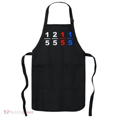 One Fifth Two Fifth Red Fifth Blue Fifth Funny Math Humor Apron