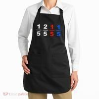 One Fifth Two Fifth Red Fifth Blue Fifth Funny Math Humor Apron thumb 2