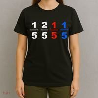 One Fifth Two Fifth Red Fifth Blue Fifth Funny Math Humor T-Shirt thumb 4