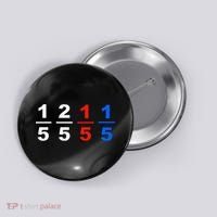 One Fifth Two Fifth Red Fifth Blue Fifth Funny Math Humor Button thumb 0