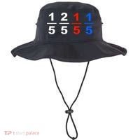 One Fifth Two Fifth Red Fifth Blue Fifth Funny Math Humor Bucket Hat thumb 0