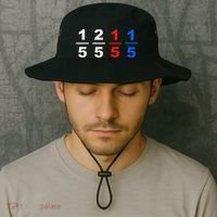One Fifth Two Fifth Red Fifth Blue Fifth Funny Math Humor Bucket Hat thumb 2