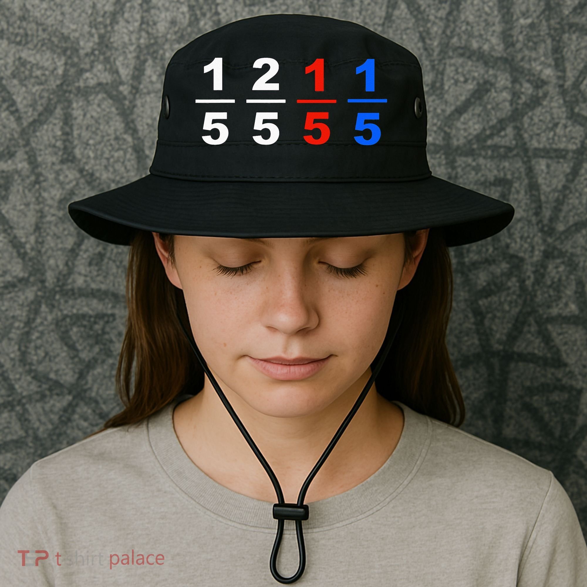 One Fifth Two Fifth Red Fifth Blue Fifth Funny Math Humor Bucket Hat