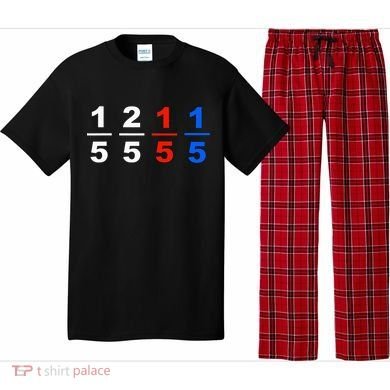 One Fifth Two Fifth Red Fifth Blue Fifth Funny Math Humor Pajama Set