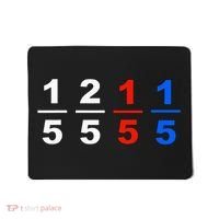 One Fifth Two Fifth Red Fifth Blue Fifth Funny Math Humor Mousepad thumb 0