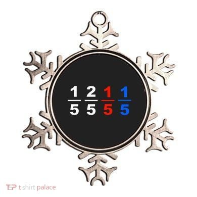 One Fifth Two Fifth Red Fifth Blue Fifth Funny Math Humor Ornament