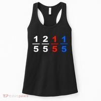 One Fifth Two Fifth Red Fifth Blue Fifth Funny Math Humor Women's Tank Top thumb 0