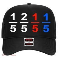 One Fifth Two Fifth Red Fifth Blue Fifth Funny Math Humor Hat thumb 0