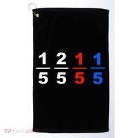 One Fifth Two Fifth Red Fifth Blue Fifth Funny Math Humor Golf Towel thumb 0